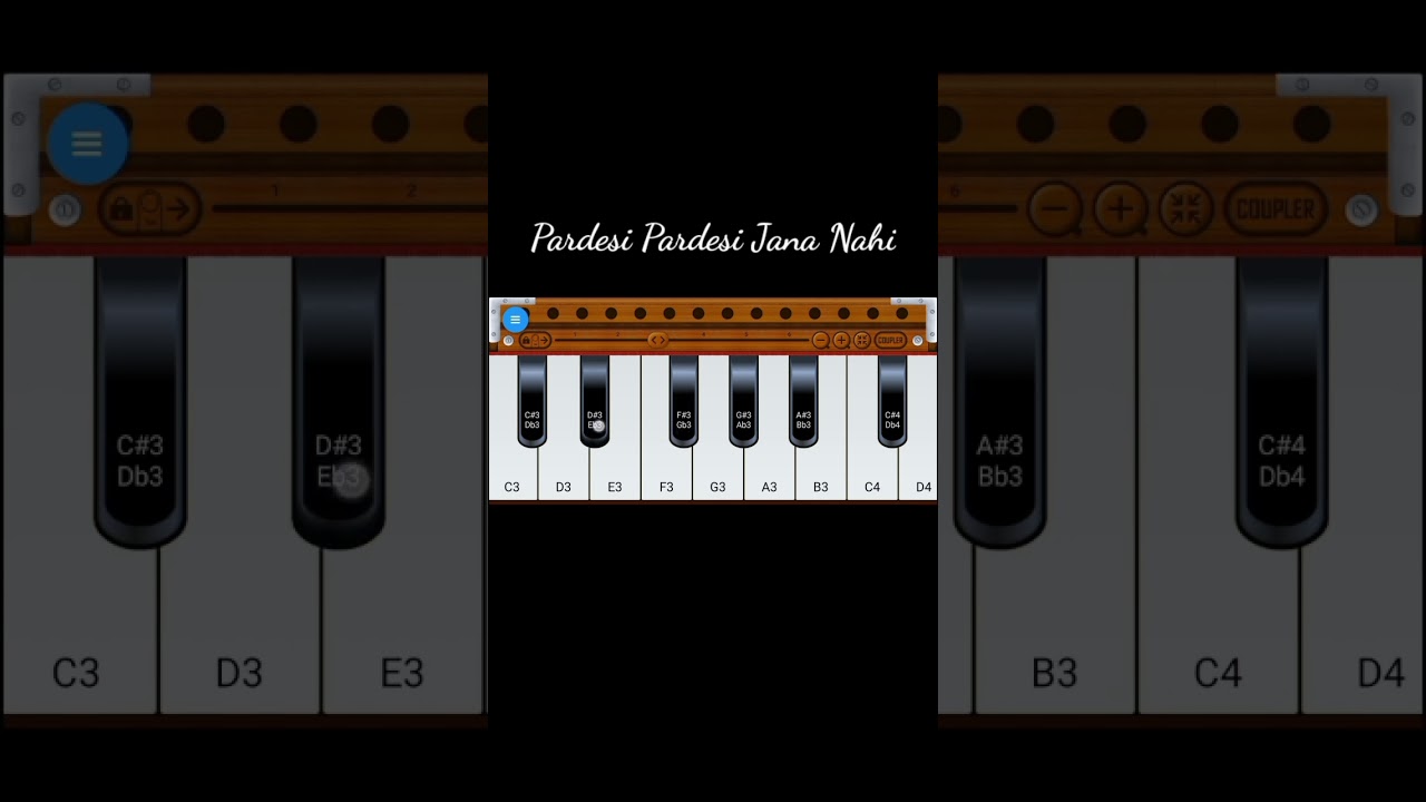 Pardesi Pardesi Jana Nahi | Mobile Harmonium Tutorial #shorts #youtubeshorts