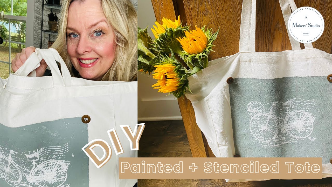 PAINTING A Tote Bag With One Step Paint | Step by Step Tutorial