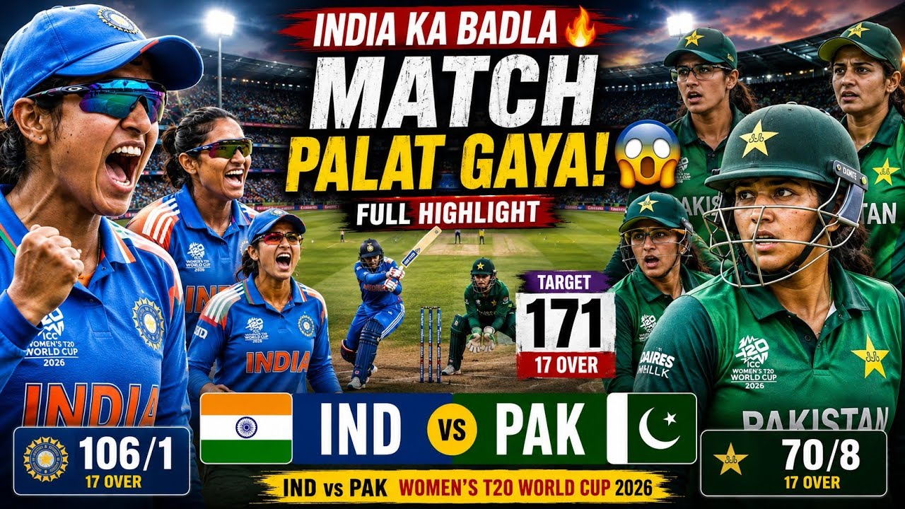 INDIA vs PAKISTAN Women T20 WC Full Highlights, ICC Women World Cup 2026, IND VS PAK FULL Highlight