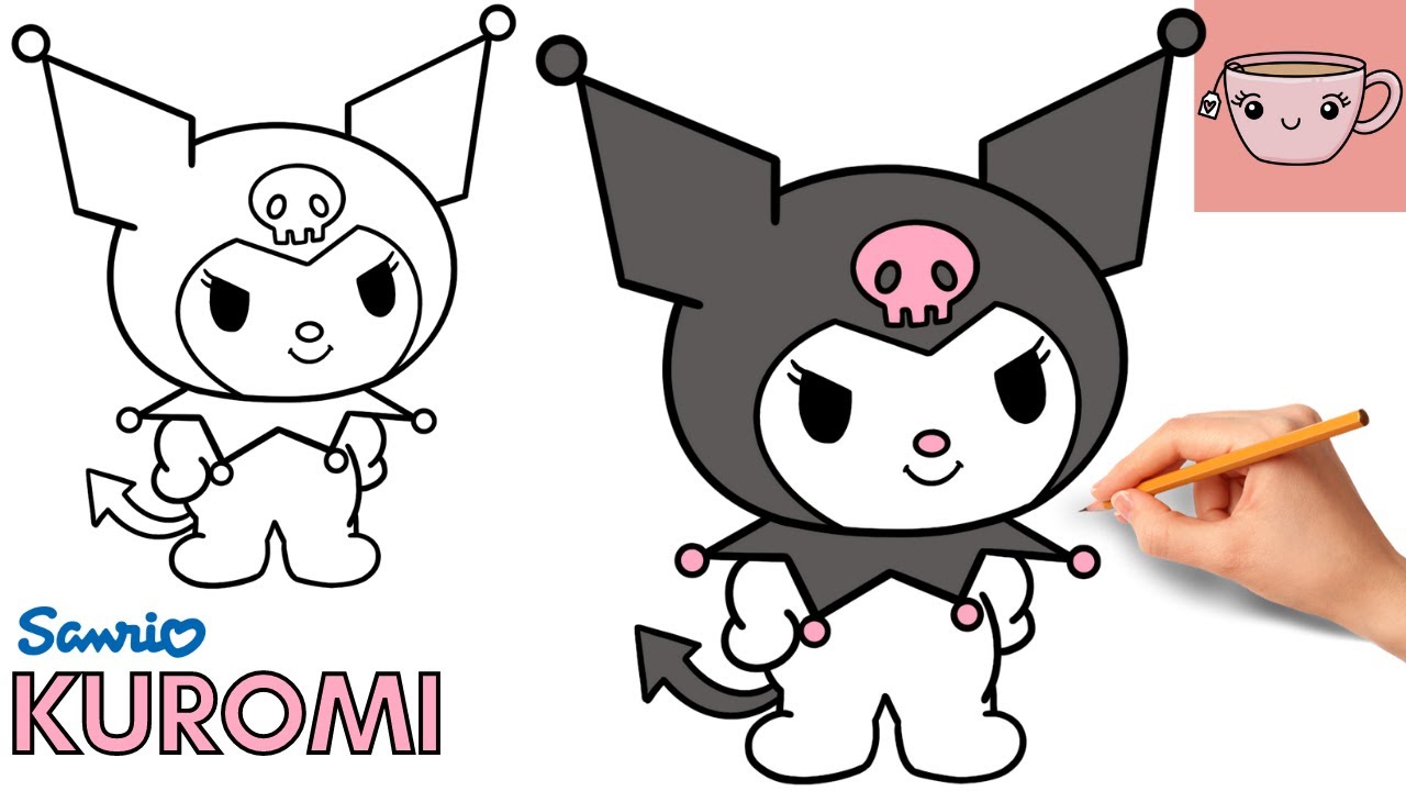 Как рисовать Куроми | Sanrio | Милое и простое пошаговое руководство по рисованию