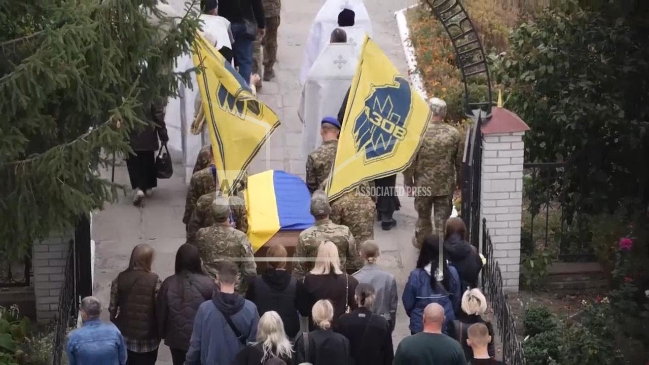 Family, friends attend funeral for 20-year-old Ukrainian fighter killed defending Toretsk
