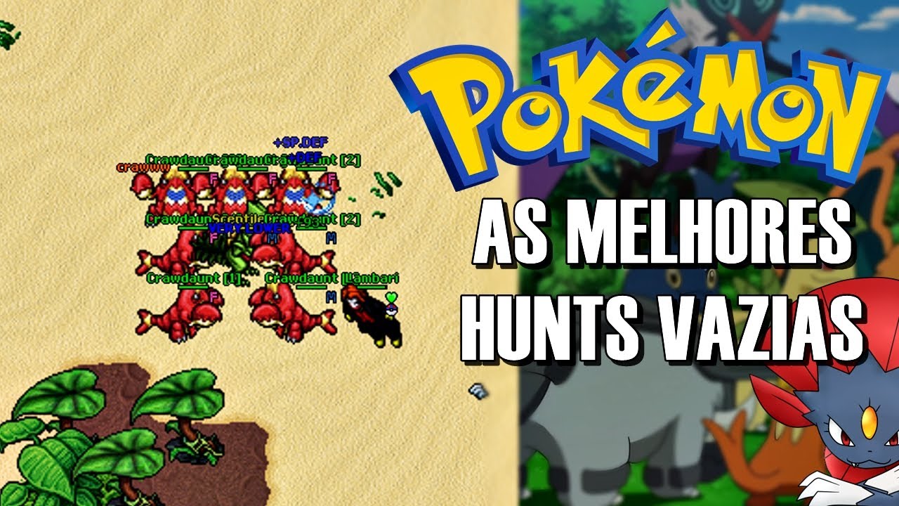 TOP 5 hunts VAZIAS e EXCELENTES para XP e FARM de dinheiro no PokemonBR