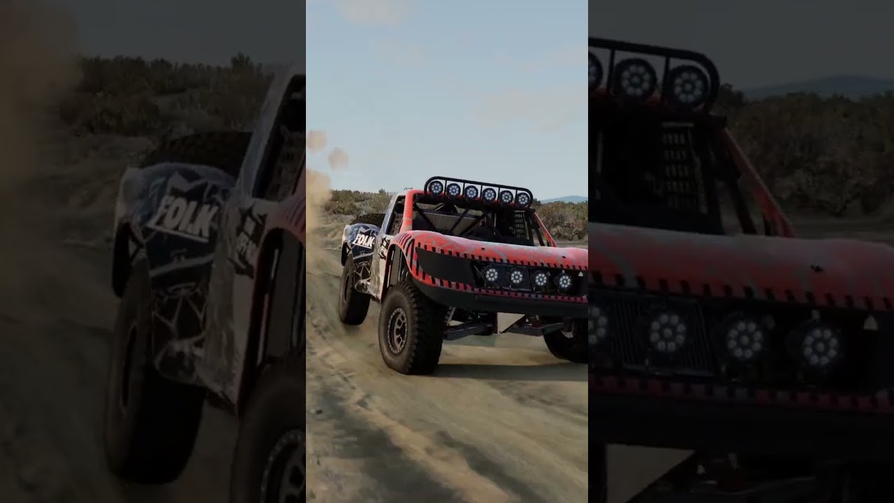 Suspension travel of Baja/Trophy truck with slow-mo |  Beamng | SP Dunekicker | Logitech G923