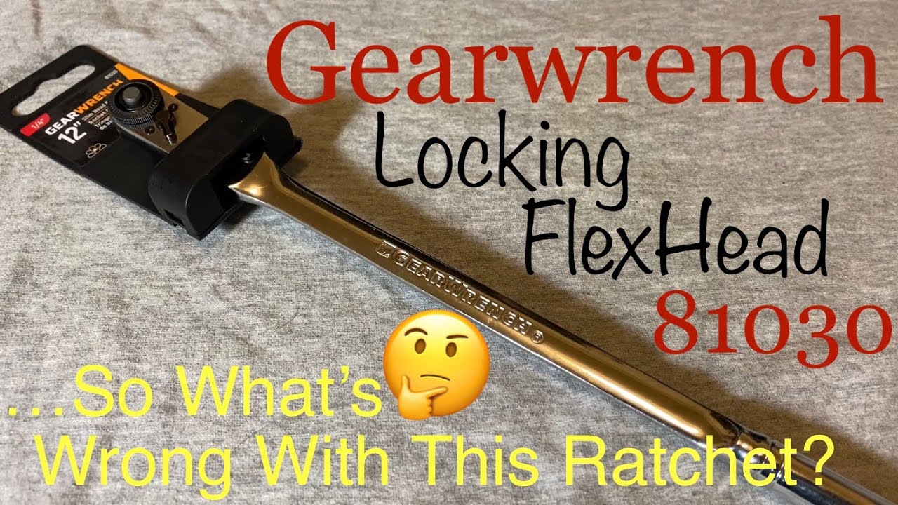Ключ Gearwrench 12” с фиксатором, тонкая гибкая головка, разборный, привод 1/4 дюйма, артикул 81030