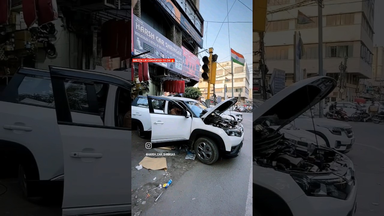 BREZZA LXI CONVERTED TO ZXI 🔥 #brezza2023 #automobile #brezza #modified #swiftmodification #carlover