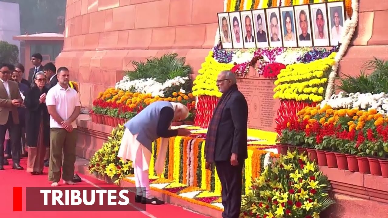 Parliament Attack: Vice President C.P. Radhakrishnan, PM Modi, Ministers Pay Tribute to Martyrs