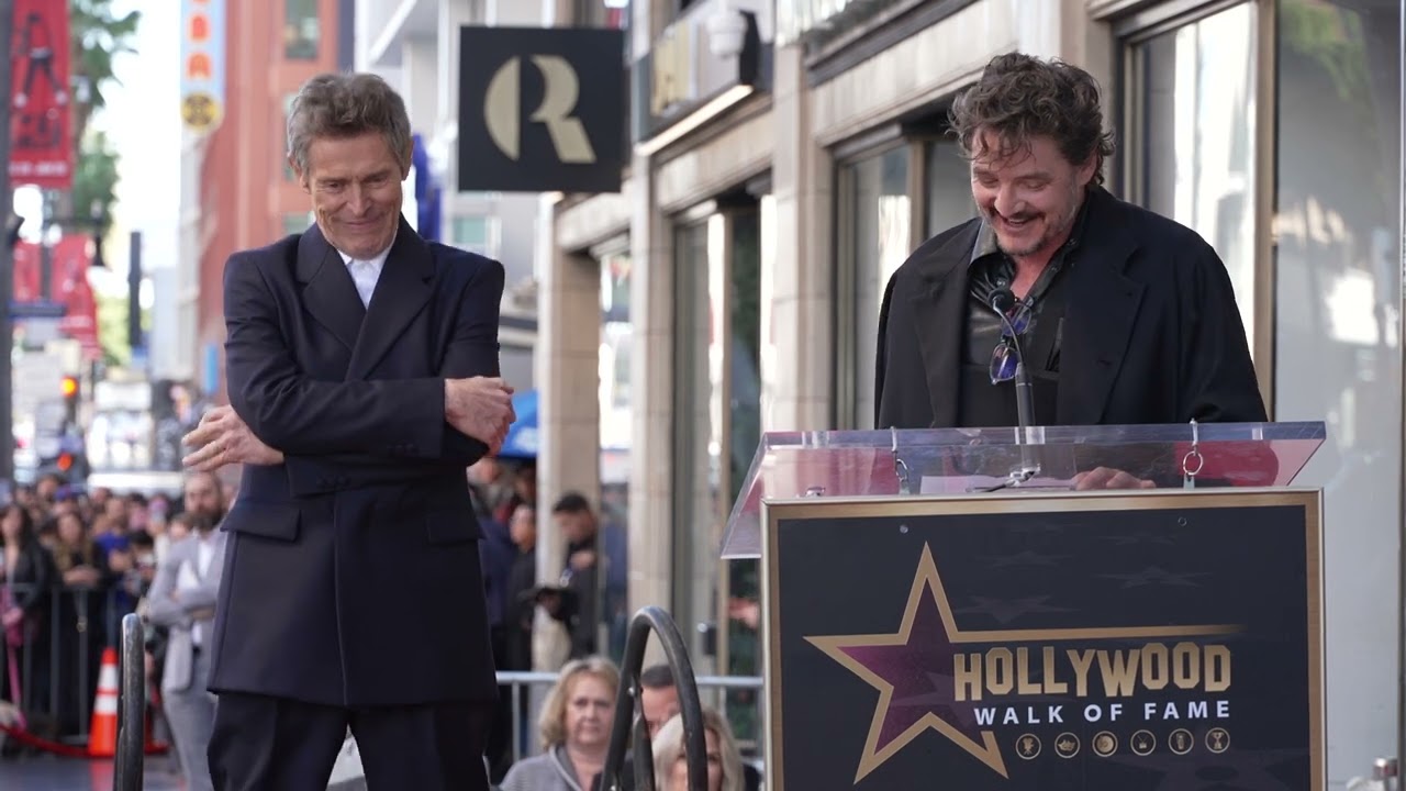 Pedro Pascal Speaks at Willem Dafoe's Walk of Fame Ceremony