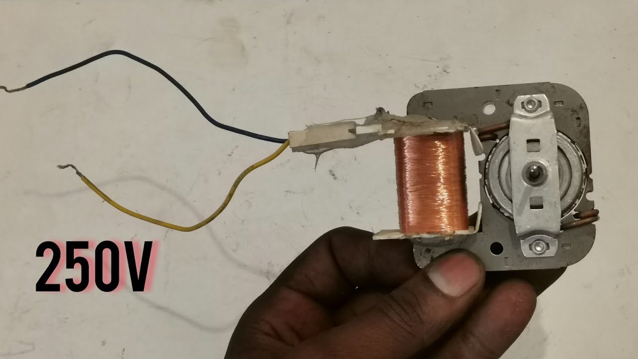 Microwave extractor fan into generator #how to make high voltage generator #free electricity 
