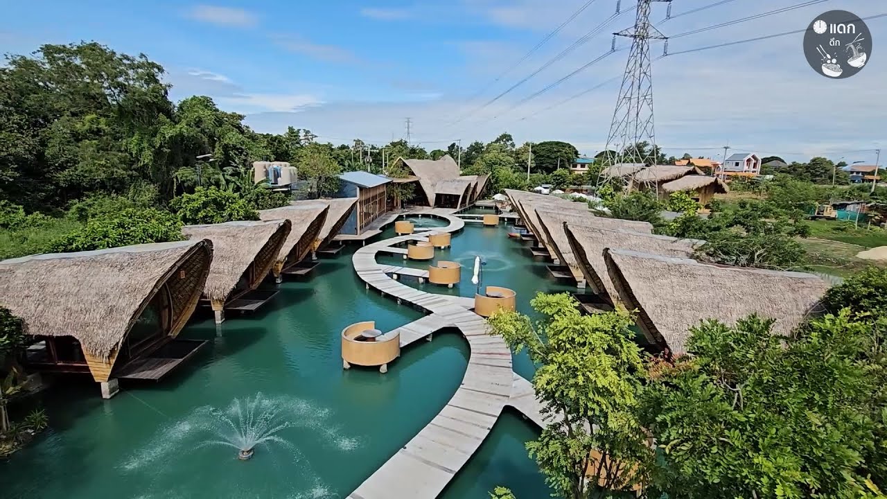 บ้านรักษ์นา คาเฟ่ ร้านอาหารไทย บรรยากาศมัลดีฟส์ เปิดใหม่ใกล้วัดท่าการ้อง