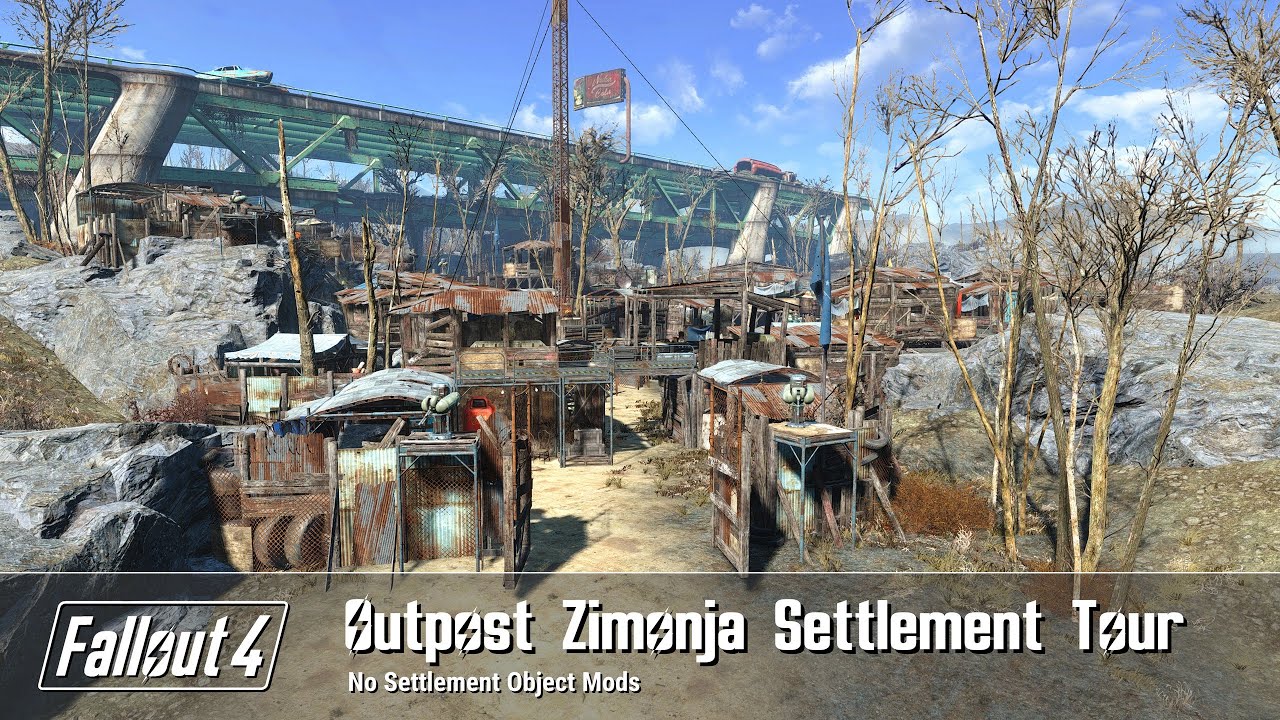 Fallout 4 - Outpost Zimonja Settlement Build Tour