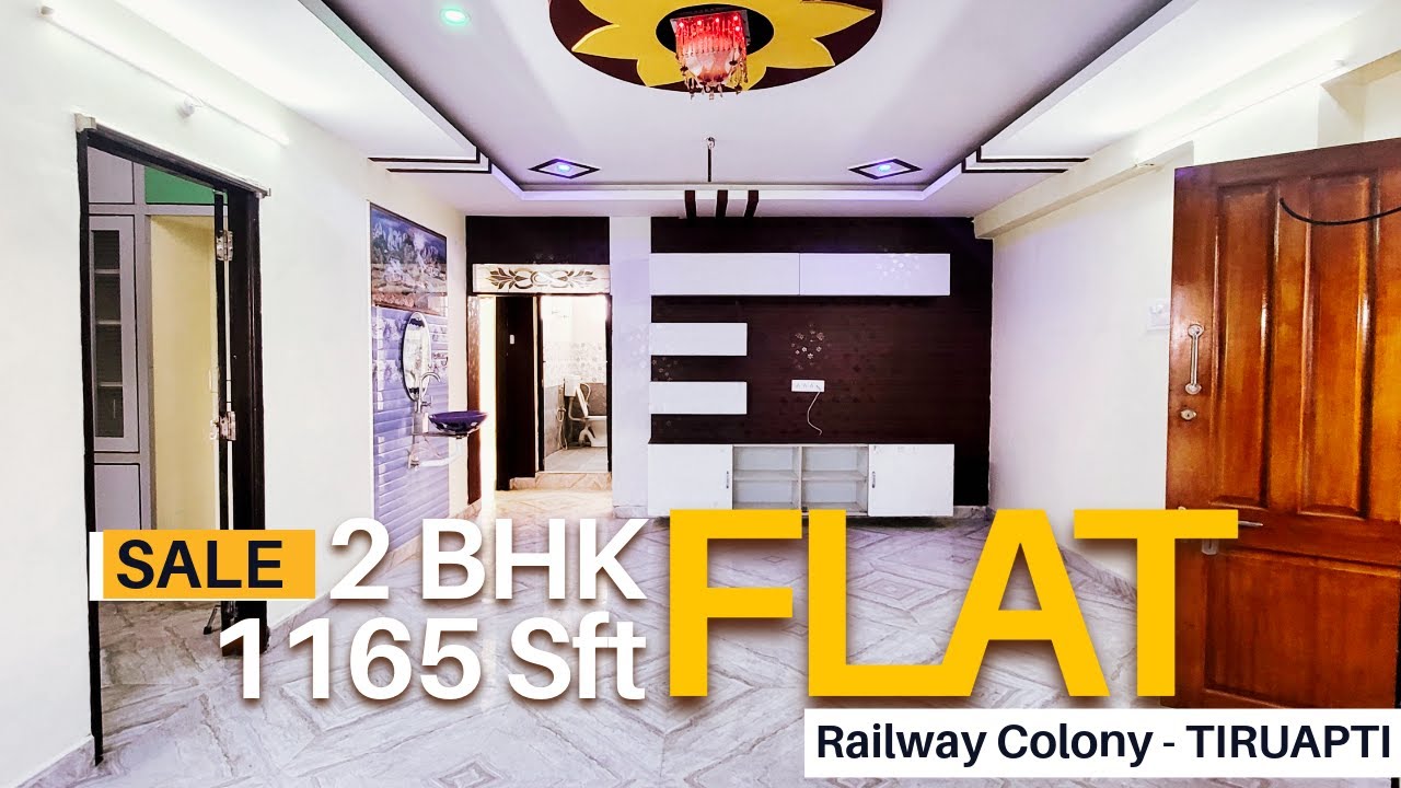 1165 Sft North Facing Furnished #2Bhk #FlatforSale in #RailwayColony, #Tirupati