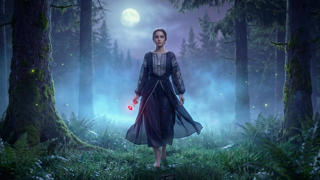 ЧЕРВОНА РУТА в ночі | Ukrainian Folk Deep House & Mystical Downtempo #chervonaruta #ukrainianmusic
