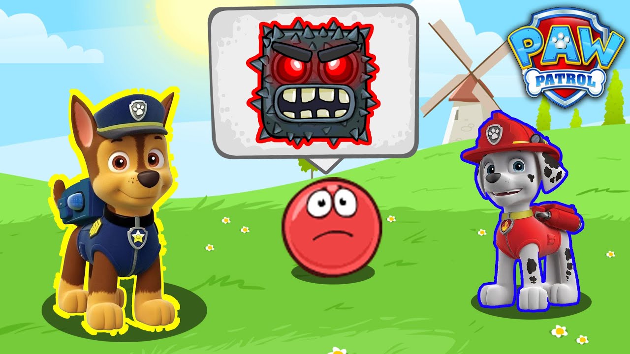 Paw Patrol in Red Ball 4 Mission Rescue Ball and Defeat Boss