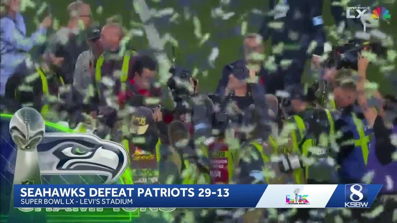Seattle Seahawks defeat the New England Patriots to win Super Bowl LX