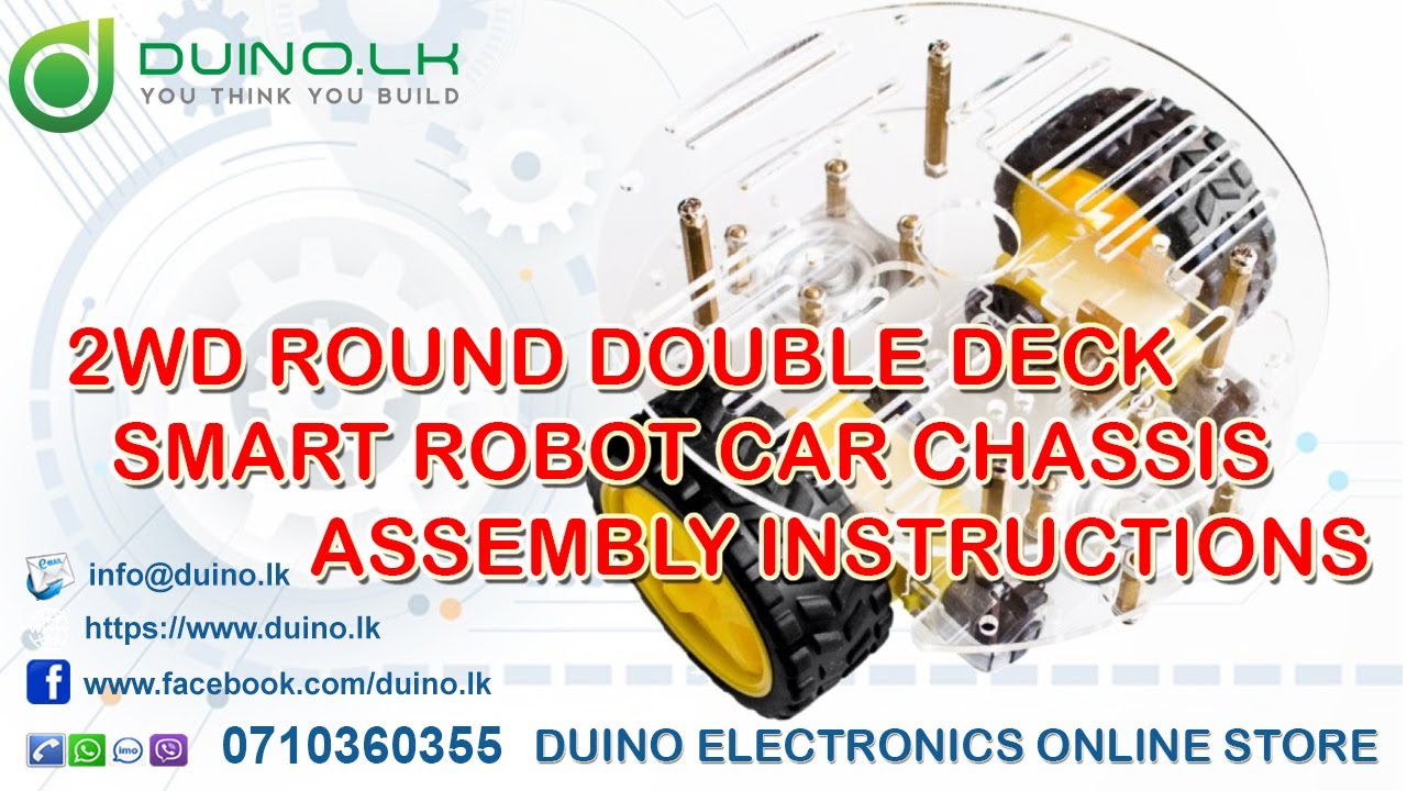 2wd Double Deck Round Type Smat Robot Car Assembly Instruction - by Duino Electronics