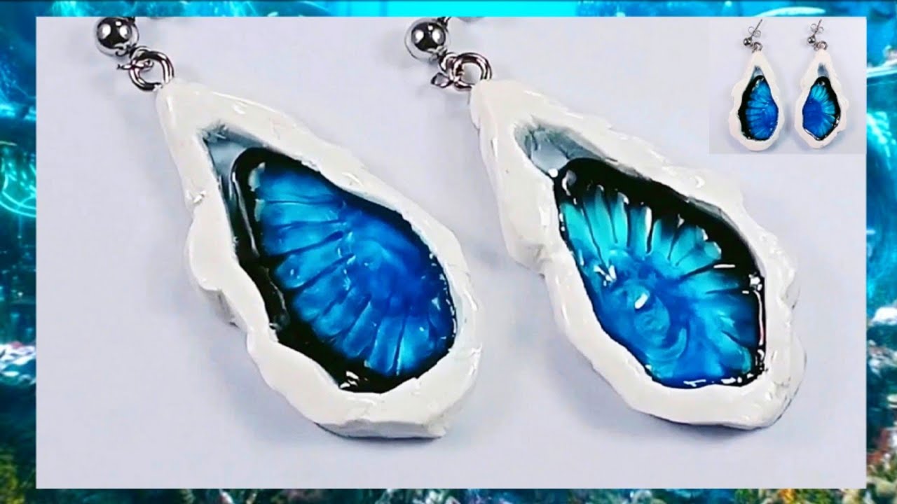 ATLANA'S EARRINGS...Aquaman Inspired Clay / Resin Earrings Tutorial for Beginners | LoviCraft