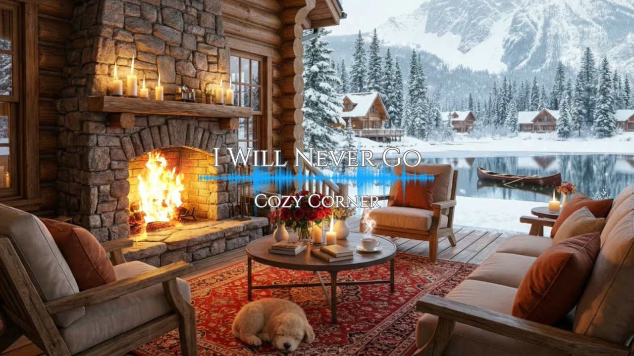 Snowy Cabin Ambience ❄️ Crackling Fire, Howling Wind, Total Peace