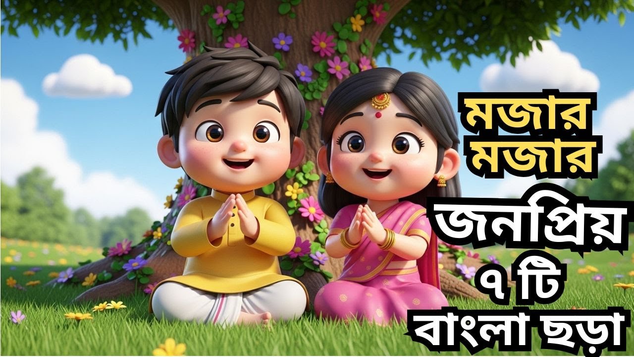 মজার মজার জনপ্রিয় বাংলা ছড়া | ৭ টি ছড়া  | শিশুদের ছড়ার গান | 3 Moon star