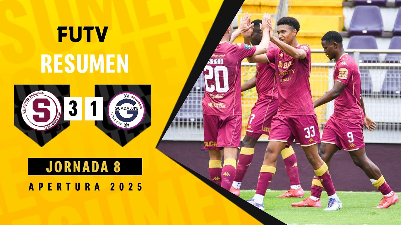 Resumen: Saprissa 3-1 Guadalupe / Apertura 2025