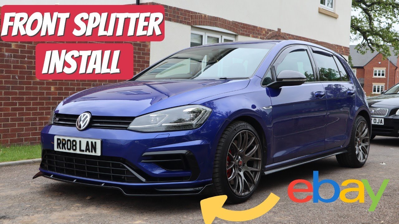 VW MK7.5 GOLF R CHEAP £50 EBAY SPLITTER INSTALL