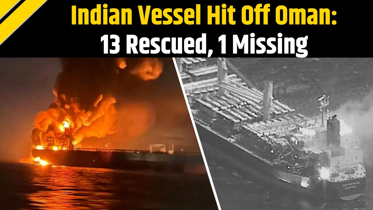 US-Iran War: Ship With Indian Crew Attacked Off Oman Coast; 13 Rescued, 1 Missing