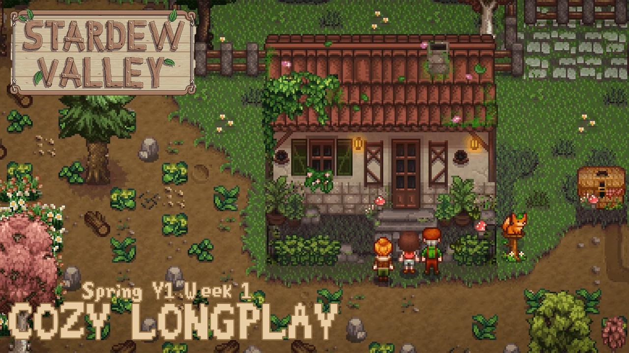 A new home 🌻 - Stardew Valley Modded 1.6 No Commentary Longplay (Spring Year 1 Week 1)
