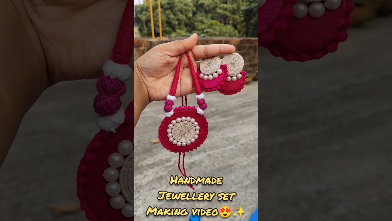 Handmade jewellery set making video😍✨#shorts#youtubeshorts#handmade#jewellery#handmadejewelry#diy