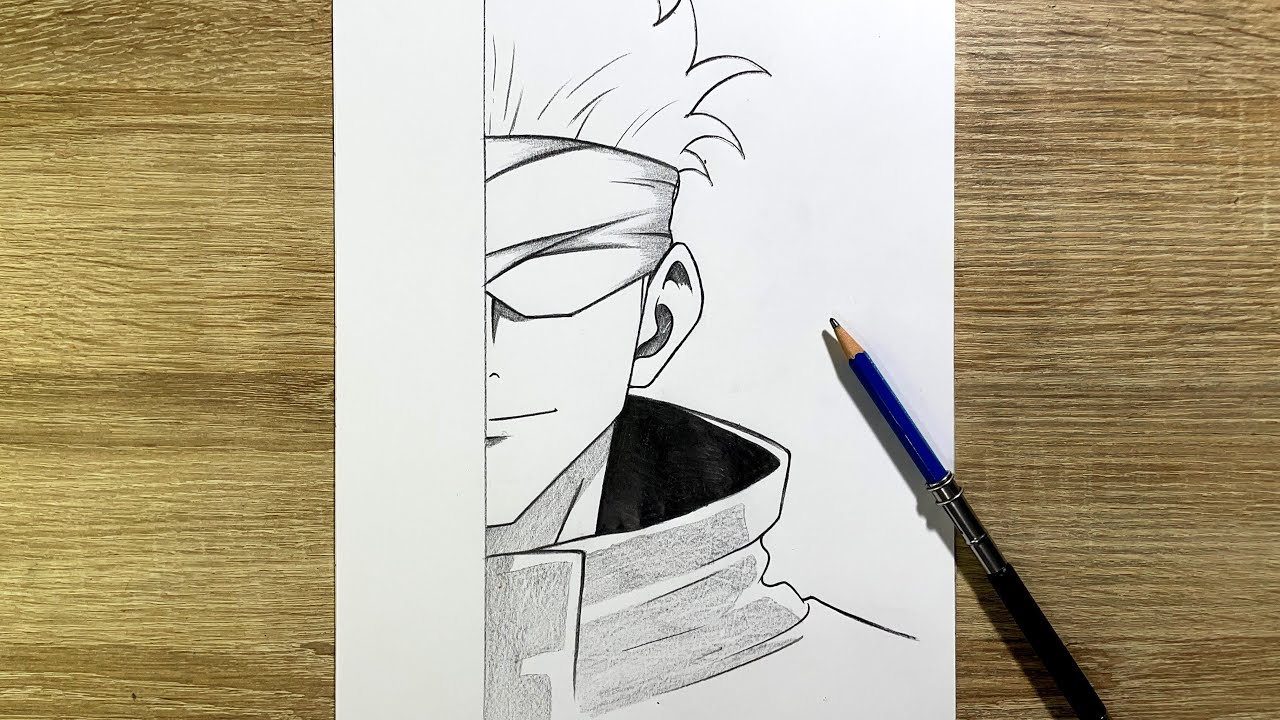 How to Draw Satoru Gojo | Easy Jujutsu Kaisen Anime Drawing Tutorial Step by Step