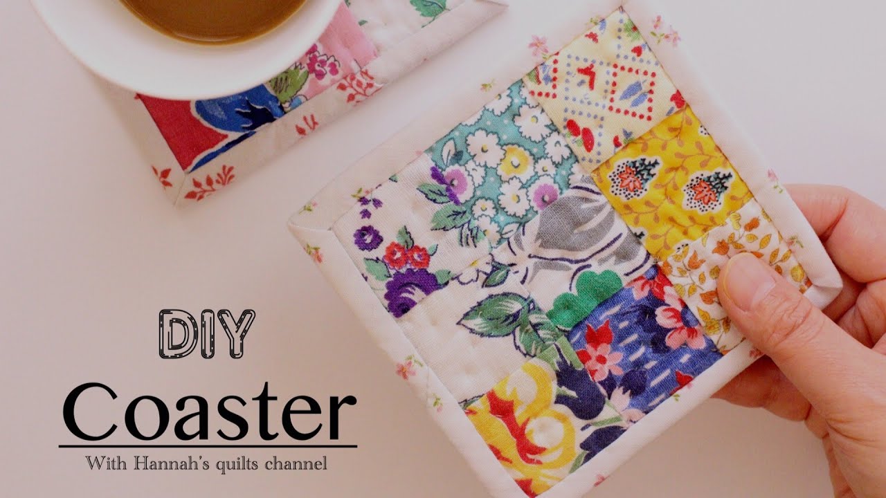 Nine Patch Coaster/Useful Gift/Beginner Friendly/Free Pattern.