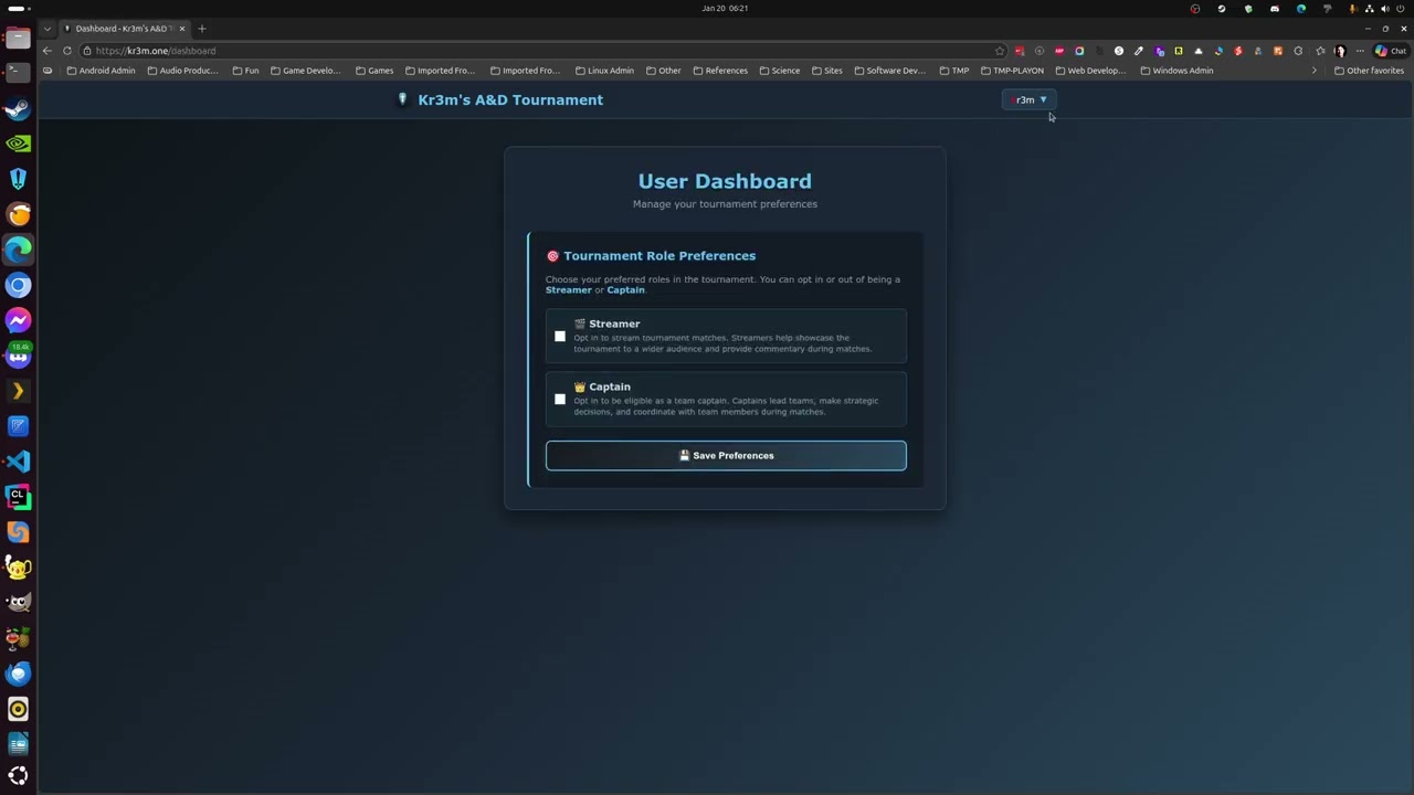 Attack & Defend Tournament Platform Demo 1