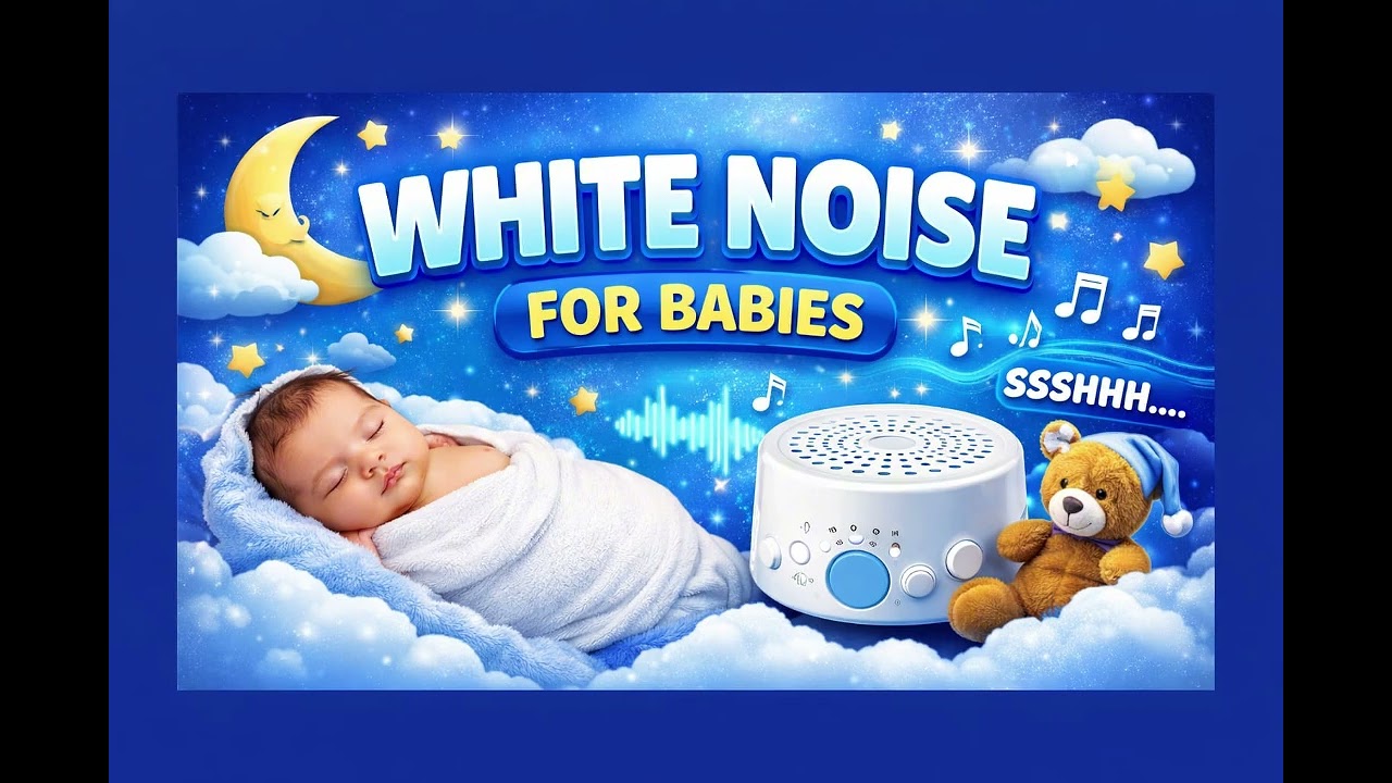 Hair Dryer White Noise for Babies | Deep Sleep, Calm & Gas Relief (5 Hours)