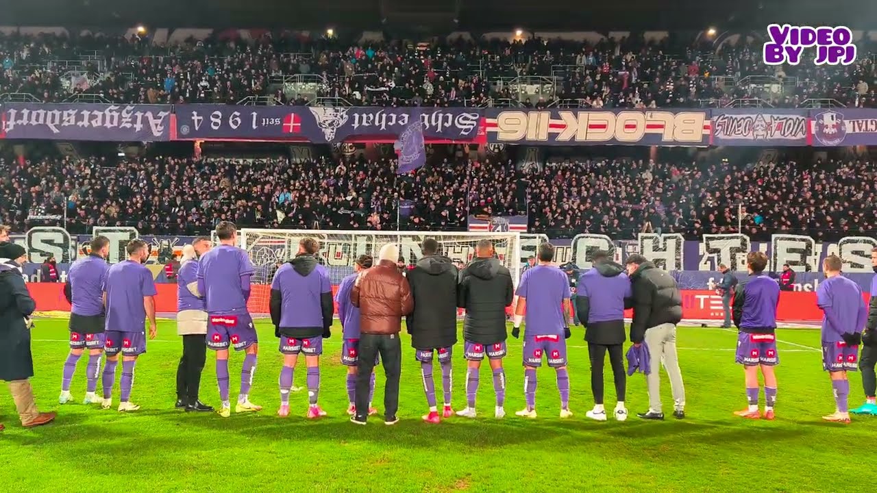 Austria Wien - Rapid (2:1) / 16.02.25 / So feiert der Derbysieger 💜