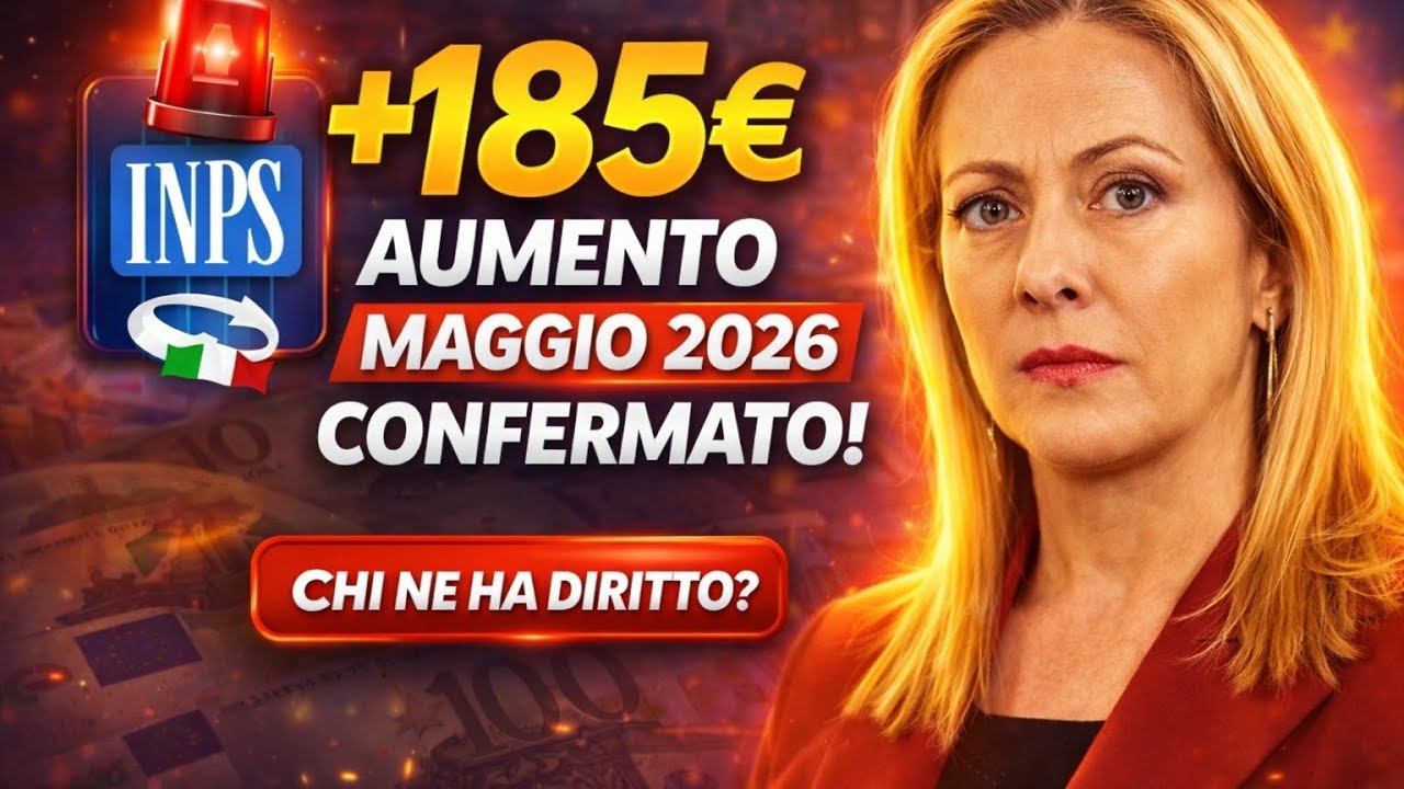 Pensions 2026: &euro;185 boost starting May 🔥 INPS confirms, see who's eligible