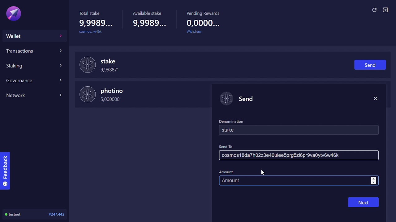 How to Sign in and Send Tokens