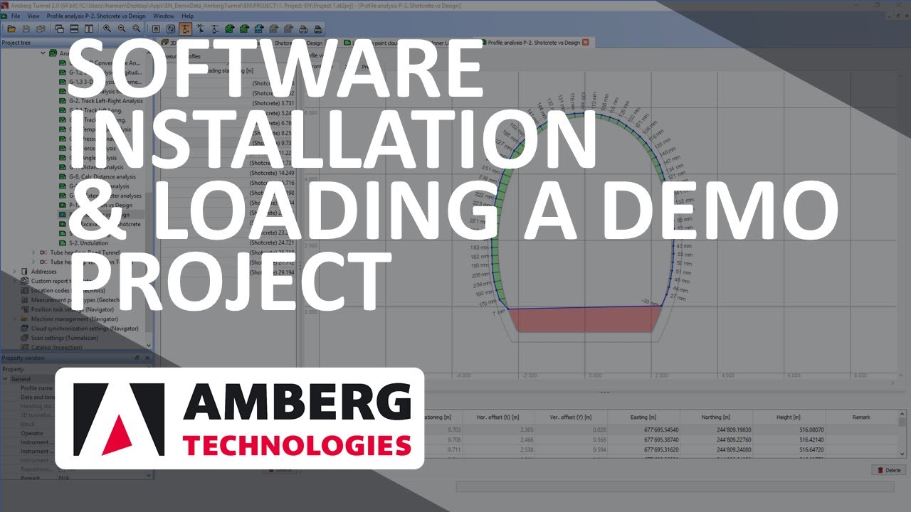 Software Installation & Loading a Demo Project - Amberg Tunnel 2.0
