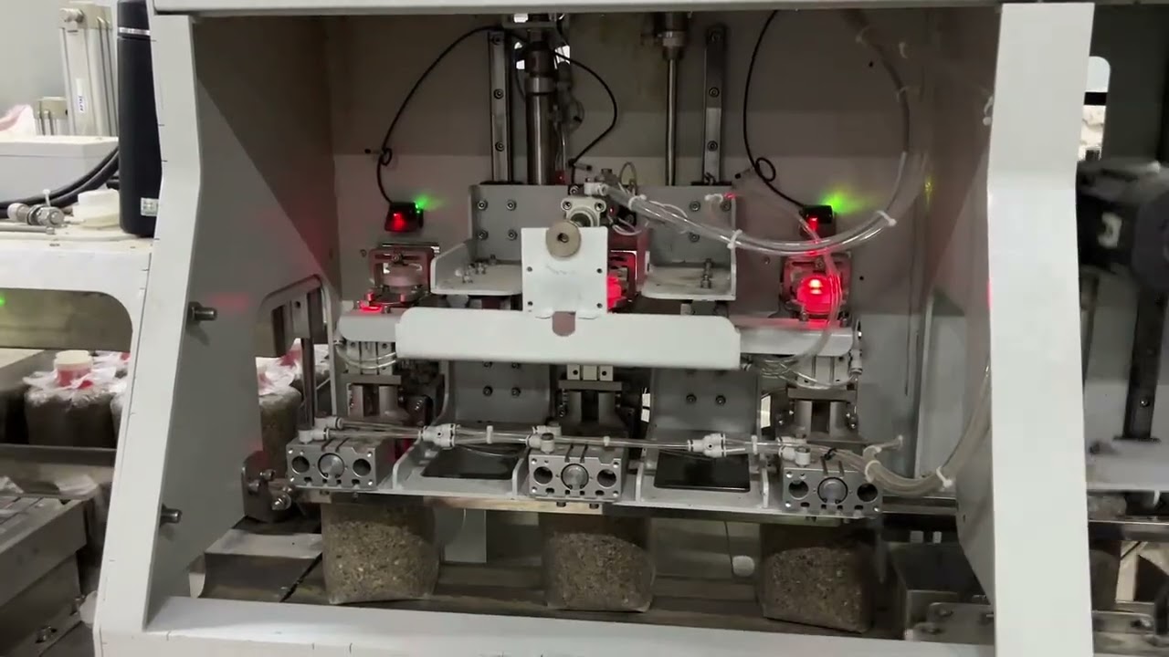 Fully Automatic Mushroom Substrate Bag Production Line   Filling, Ring Sleeving & Cap Sealing