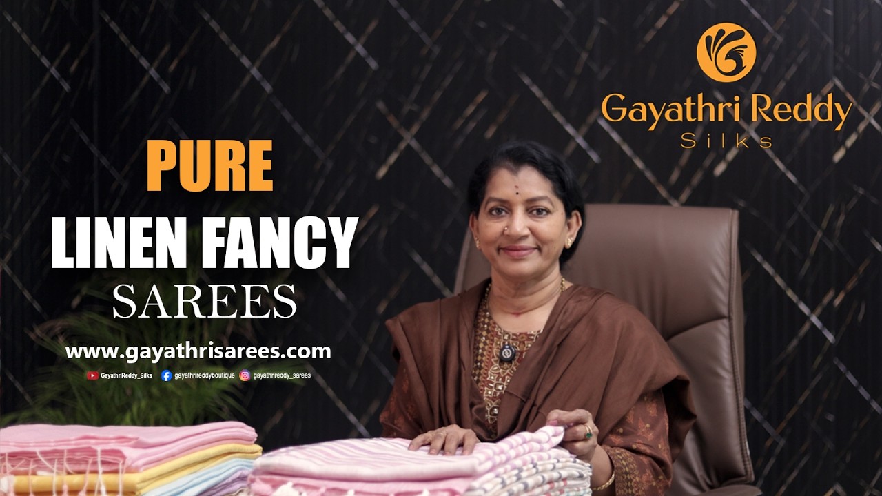 Pure Linen Fancy SAREES | GRS | #GayathriReddy |