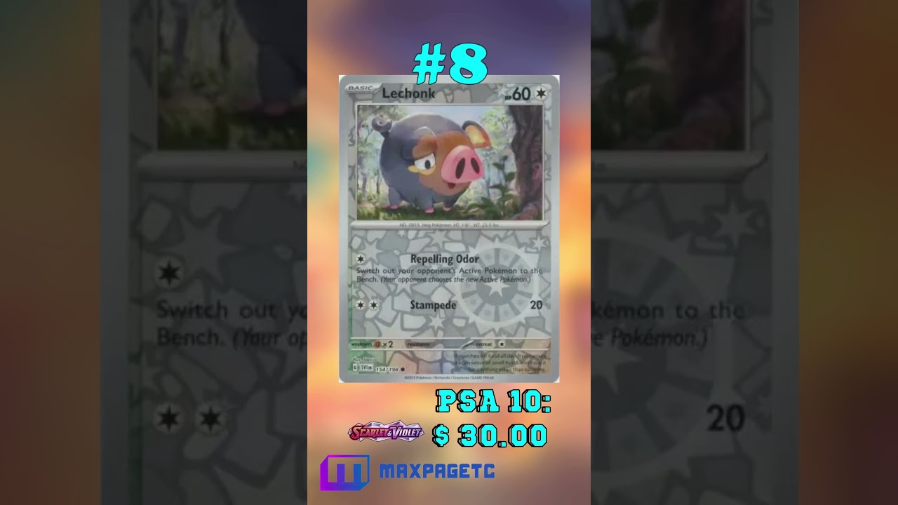 Top 10 Lechonk Pok&eacute;mon Cards #tcg#pok&eacute;mon#lechonk
