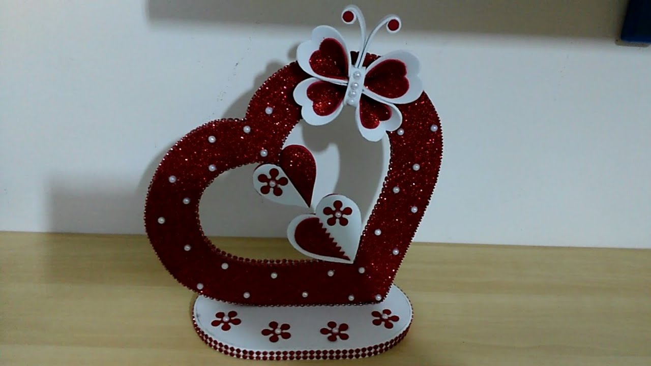 طريقة بسيطة لعمل هدية راقية/  كيفية عمل قلب من الفوم /اعمال فنية/DIY/ Home Decor / Arts and crafts