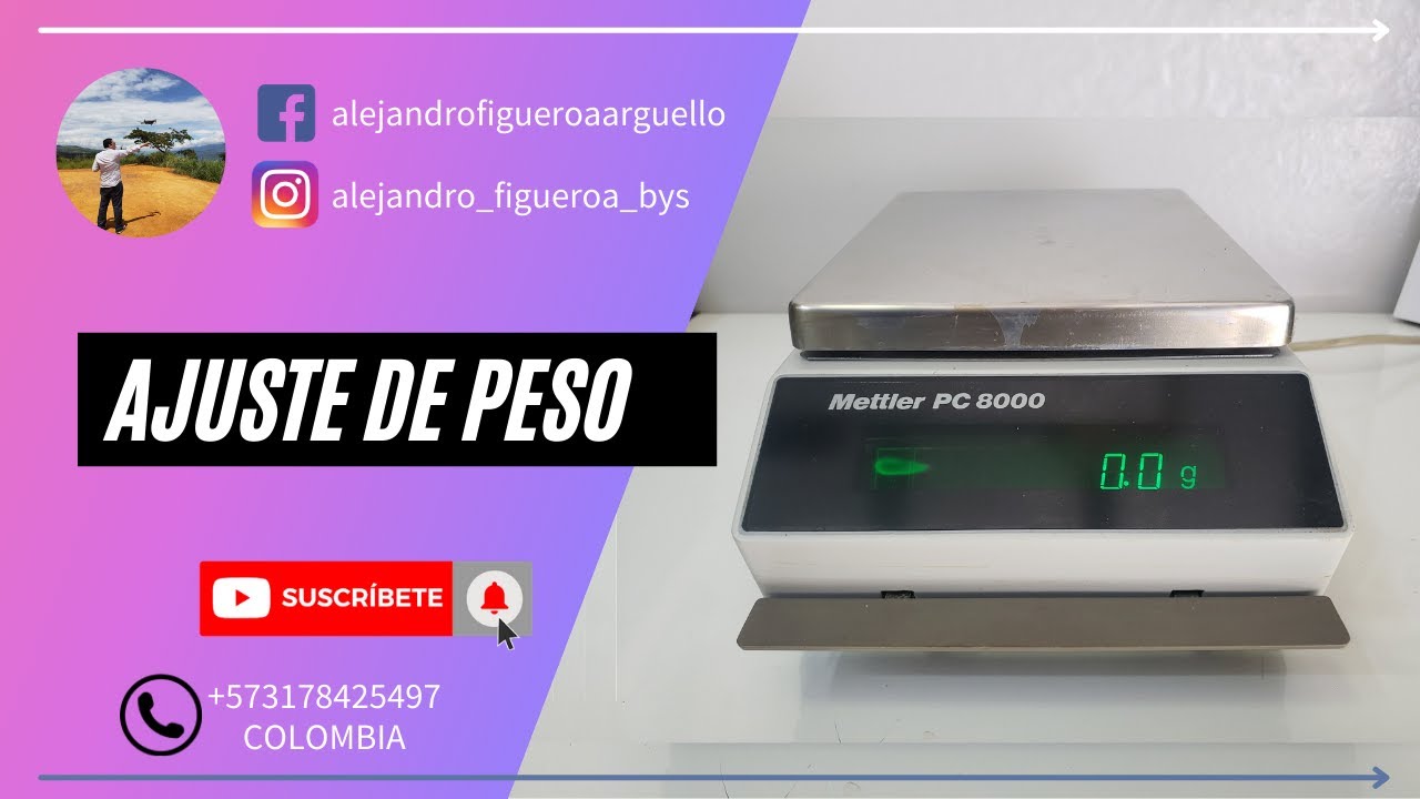 Mettler PC 8000 Ajuste de peso (calibración)