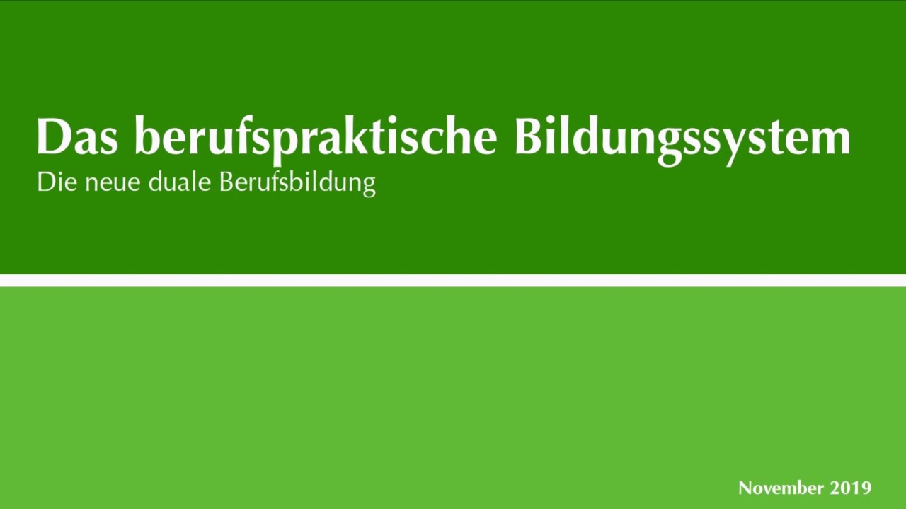 So funktioniert das neue Duale Bildungssystem
