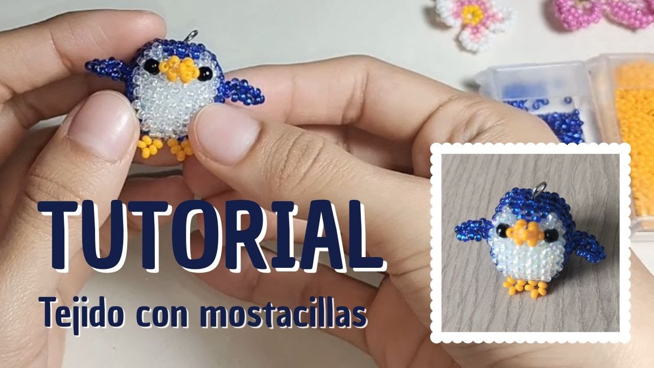 PINGUINO HECHO DE MOSTACILLA - TUTORIAL / Como tejer un pinguino con #mostacilla