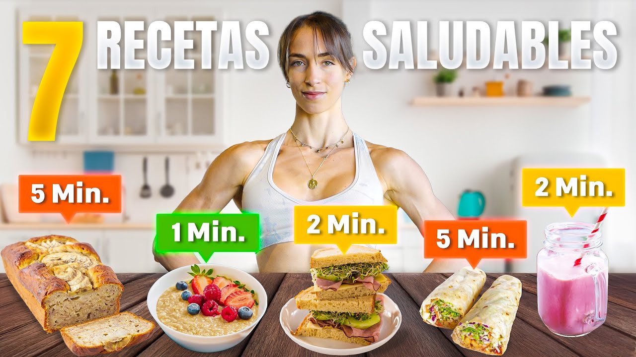 7 Desayunos Saludables en Menos de 5 Minutos ⏳🔥Recetas Rápidas y Deliciosas