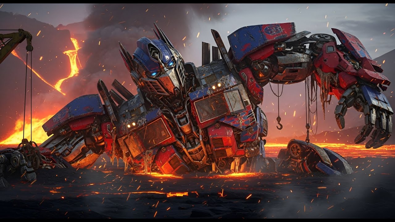 Abandoned GIANT Optimus Prime Recovered From Active Volcano | ASMR Car Restoration