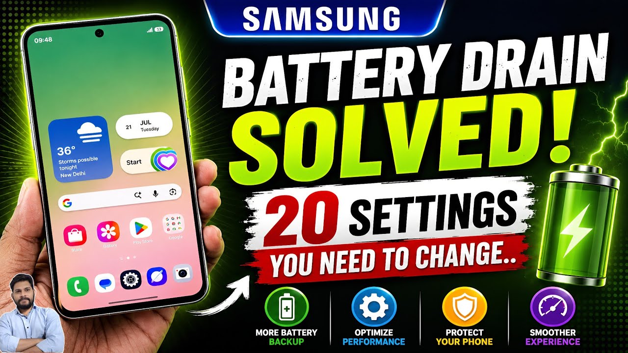 Samsung Galaxy Devices : 20 Settings To Solve Battery Drain Issue