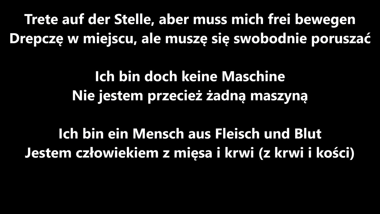 Tim Bendzko - Keine Maschine (LYRICS) (Napisy DE, PL)