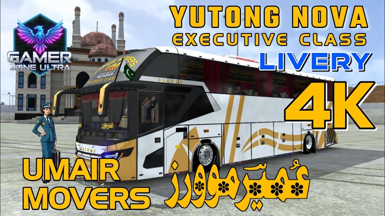 NEW UMAIR MOVERS 4K LIVERY FOR BUSSID | YUTONG SRIKANDI BUS LIVERY