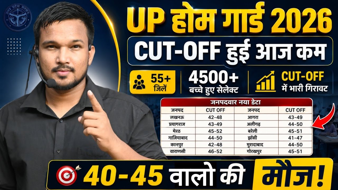 UP Home Guard District Wise Cut Off 2026 | Safe Score, Normalization, Physical & DV Details 2026
