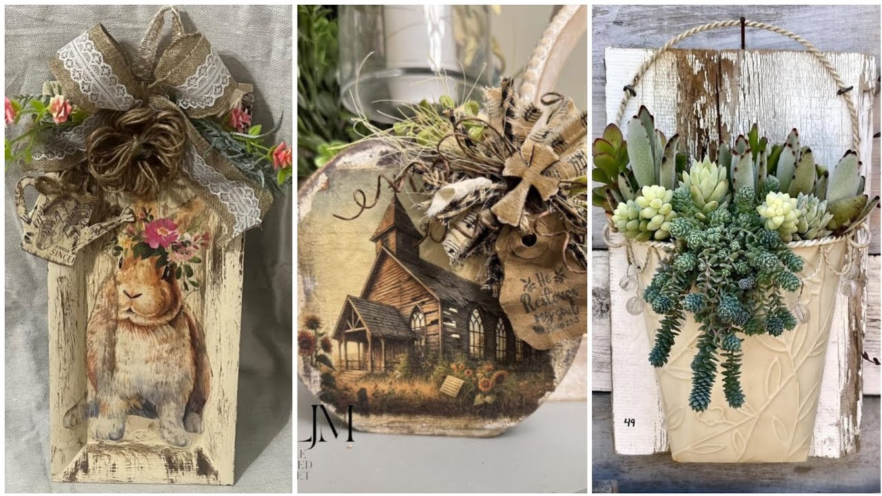 Thrifty Charm Decor Shabby Chic VINTAGE RUSTIC home and Wall Hangings Decor Idea in budget