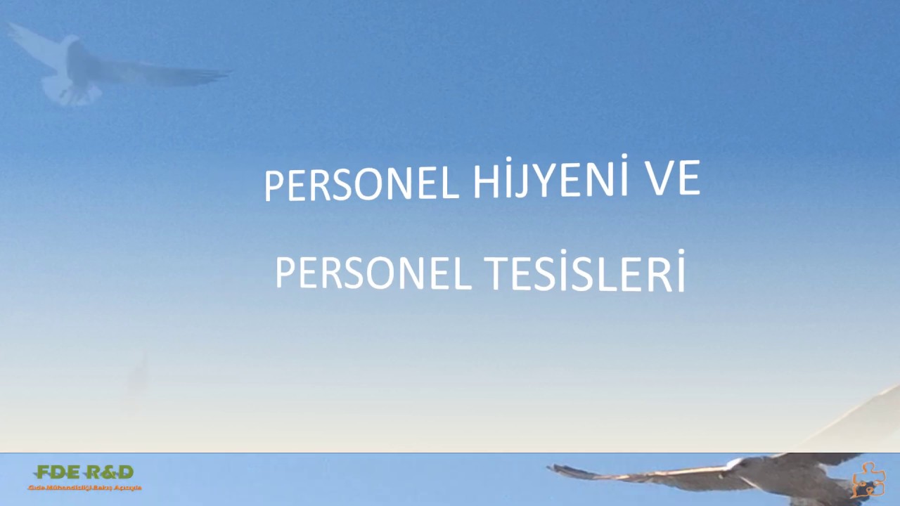 GIDA İŞLEME VE HAZIRLAMADA ÖN KOŞUL- PERSONEL SAĞLIĞI